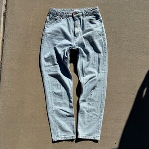 Zara Womens Relaxed Fit Jeans in Light Blue